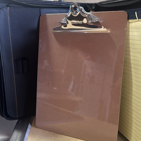 Allan’s  portfolio with calculator also with Staples clipboard unopened - Picture 4 of 9